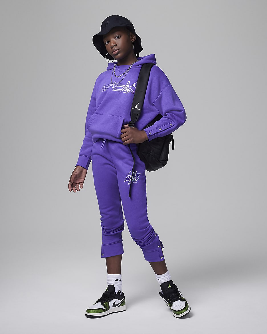 L Jordan Take Flight Snap Fleece PANTS BIG KIDS PANTS